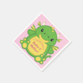 ドラゴンベビーシャワーピンク スタンダードカクテルナプキン (角)