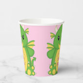 ドラゴンベビーシャワーピンク 紙コップ (左)