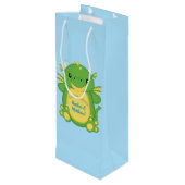 ドラゴンベビーシャワーブルー ワインギフトバッグ (裏面アングル)