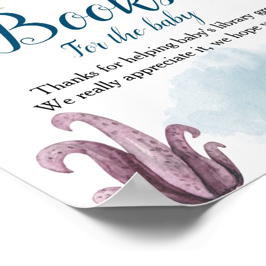 ドラゴンベビーシャワーベビー表示標識本 ポスター (角)