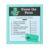 ドラゴンベビーシャワー価格を推測する右ゲーム40pg ノートパッド (正面)