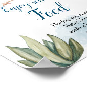 ドラゴンベビーシャワー楽しむ食べ物ポスターのサイン ポスター (角)