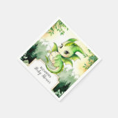 ドラゴンベビーシャワー スタンダードカクテルナプキン (角)