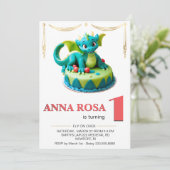 *~*ドラゴンベビー写真AP88ワンバースデーパーティー 招待状 (スタンド正面)