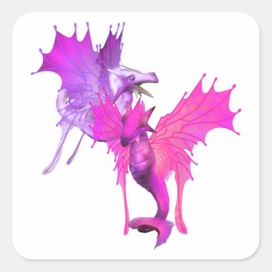 ドラゴンペアのシール スクエアシール (正面)