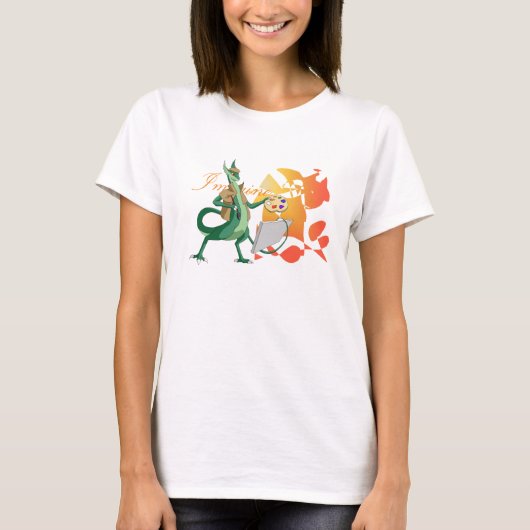 ドラゴンペインターを"想像して下さい" Tシャツ (正面)