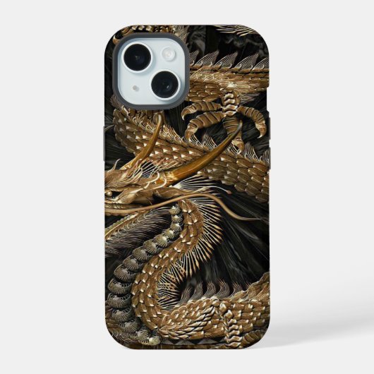 ドラゴンペンタグラム iPhone 15ケース (裏面)