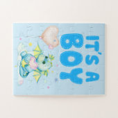 ドラゴンホールディングハートジェンダーリビールボーイパズル ジグソーパズル (横)