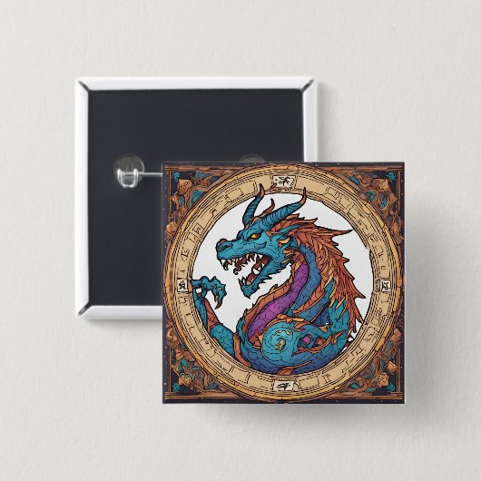 ドラゴンボタン 缶バッジ (正面&裏面)