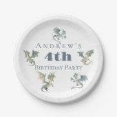 ドラゴンボーイズ第3回45回バースデーパーティー招待状 ペーパープレート (正面)