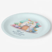 ドラゴンボーイベビーシャワー付きの小さな家 ペーパープレート (アングル)