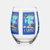 ドラゴンボートが呼んでいる ステムなしワイングラス (正面)