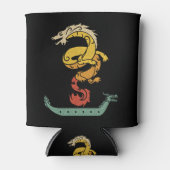 ドラゴンボートパドルヴィンテージルック 缶クーラー (正面)