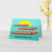 ドラゴンボートレーシング カード (黄色い花)