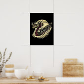 ドラゴンボートレーシング – ヴィンテージドラゴンボートチーム ポスター (キッチン)