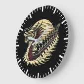 ドラゴンボートレーシング – ヴィンテージドラゴンボートチーム ラージ壁時計 (傾斜)