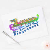 ドラゴンボートレースシール 長方形シール (封筒)