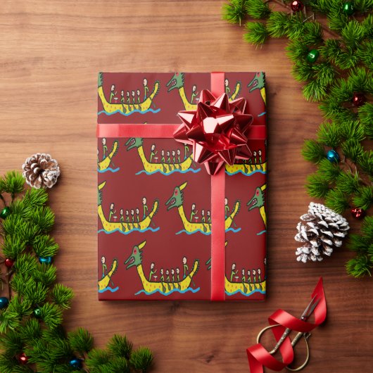 ドラゴンボートレース ラッピングペーパー (クリスマスギフト)
