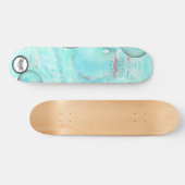 ドラゴンボール·レビアサン·ウォーター·エネルギ白熱［赤熱］光を放つッシュ·ブルー スケートボード (横)