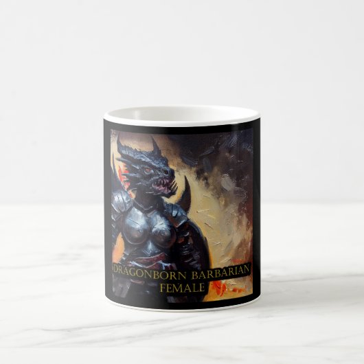 ドラゴンボーン野蛮な女性 コーヒーマグカップ (中央)