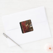 ドラゴンポッドキャスト図書館 スクエアシール (封筒)