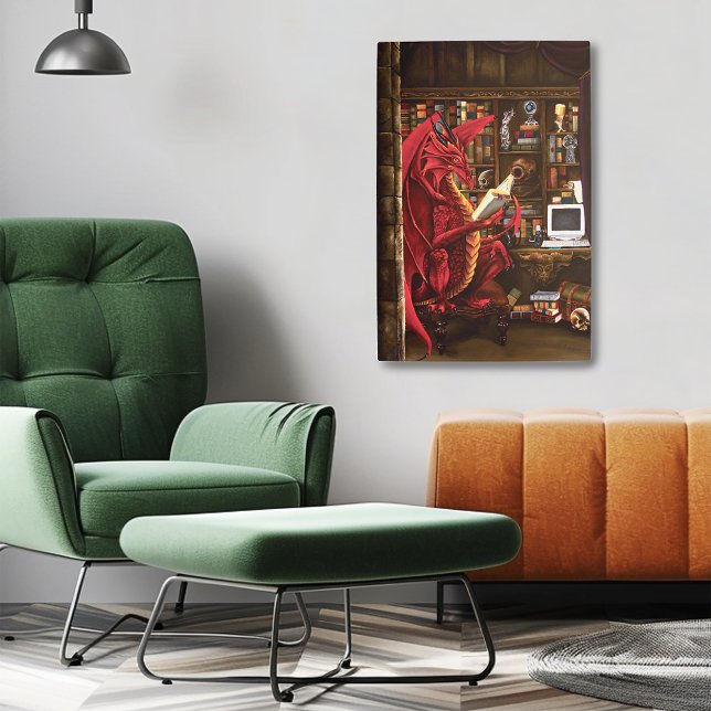 ドラゴンポッドキャスト図書館 メタルプリント (クリエイターアップロード済み)