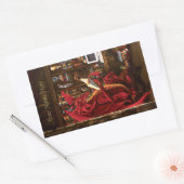 ドラゴンポッドキャスト図書館 長方形シール (封筒)