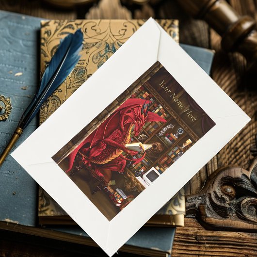 ドラゴンポッドキャスト図書館 長方形シール