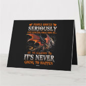 ドラゴンマージュドラゴン誕生日ギフト男性へウォム カード (裏面)