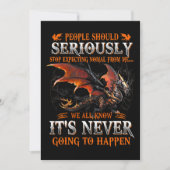 ドラゴンマージュドラゴン誕生日ギフト男性へウォム 招待状 (正面)