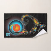 ドラゴンムーンモダンフラクタルアートモノグラム バスタオルセット (ハンドタオル)