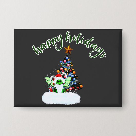 ドラゴンメリーツイストの魔法のクリスマス 缶バッジ (正面)