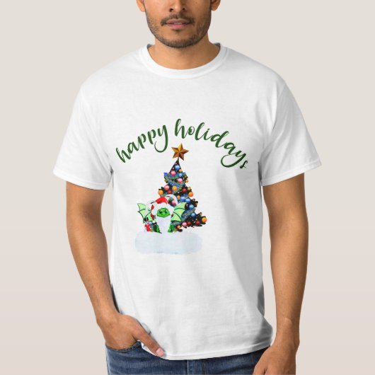 ドラゴンメリーツイストの魔法のクリスマス Tシャツ (正面)