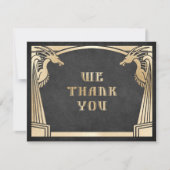 ドラゴンモダンファンタジー結婚デコ サンキューカード (正面)