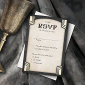 ドラゴンモダンファンタジー結婚デコ 出欠カード