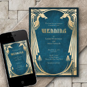 ドラゴンモダンファンタジー結婚デコ 招待状