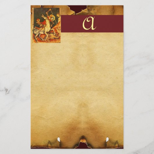 ドラゴンモノグラムとの聖ジョージの戦い 便箋 (正面)