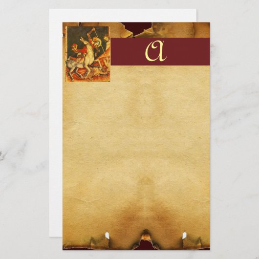 ドラゴンモノグラムとの聖ジョージの戦い 便箋 (正面/裏面)