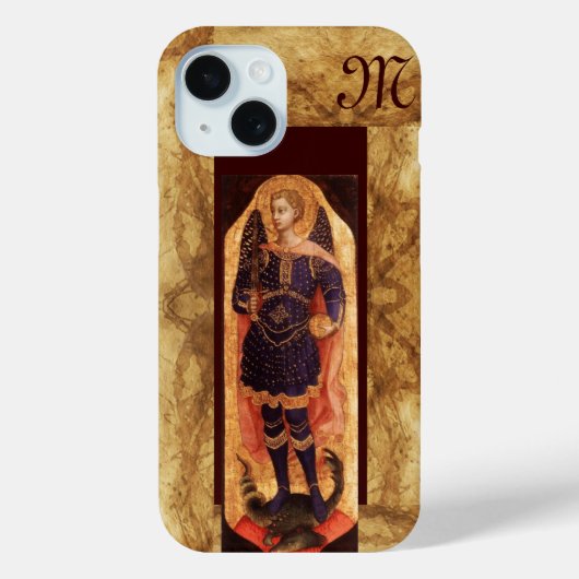 ドラゴンモノグラムの聖ミカエル大天使 Case-Mate iPhoneケース (裏面)