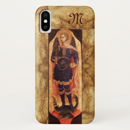 ドラゴンモノグラムの聖ミカエル大天使 Case-Mate iPhoneケース (裏面)