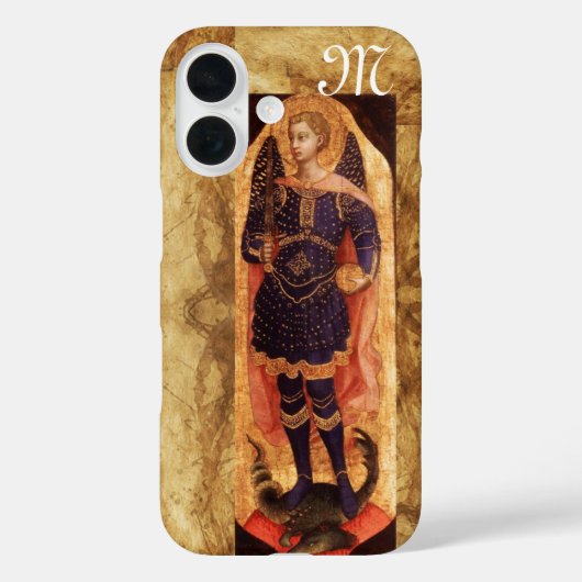 ドラゴンモノグラムの聖ミカエル大天使 Case-Mate iPhoneケース (裏面)