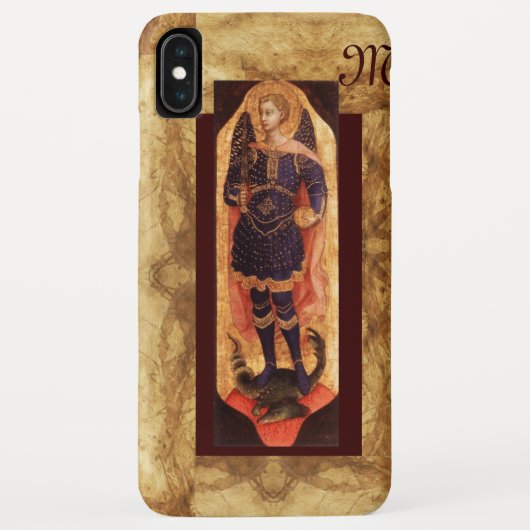 ドラゴンモノグラムの聖ミカエル大天使 Case-Mate iPhoneケース (裏面)