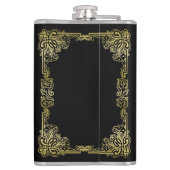 ドラゴンモノグラム金ゴールドフレー伝統的ムブックカバー フラスク (裏面)