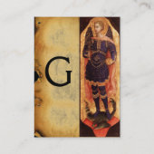 ドラゴンモノグラム金ゴールド付き聖ミカエル天使館 名刺 (裏面)