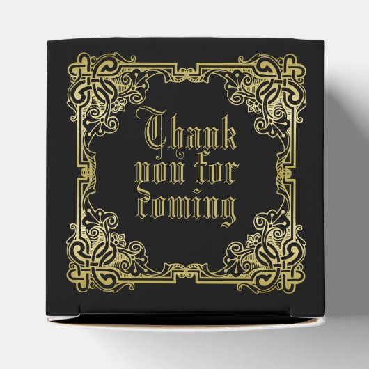 ドラゴンモノグラム金ゴールド枠伝統的ブックカバー フェイバーボックス (上部)