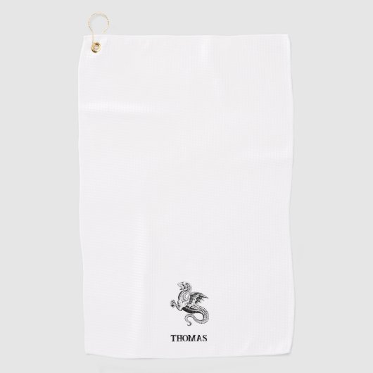 ドラゴンモンスターミディevalヴィンテージパワー ゴルフタオル (正面)