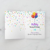 ドラゴンヤングチャイルド誕生日追加の名前と署名C カード (内部)