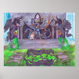 ドラゴンユニコーンテンプルガールベビースペル ポスター