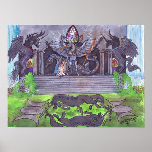 ドラゴンユニコーンテンプルガールベビースペル ポスター (正面)