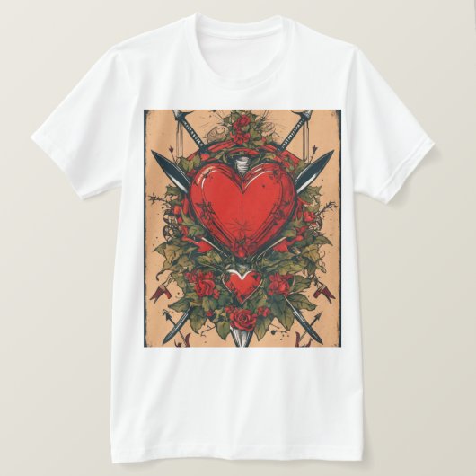 「ドラゴンユニセックスファイアTシャツでスタイルに火をつける Tシャツ (デザイン正面)